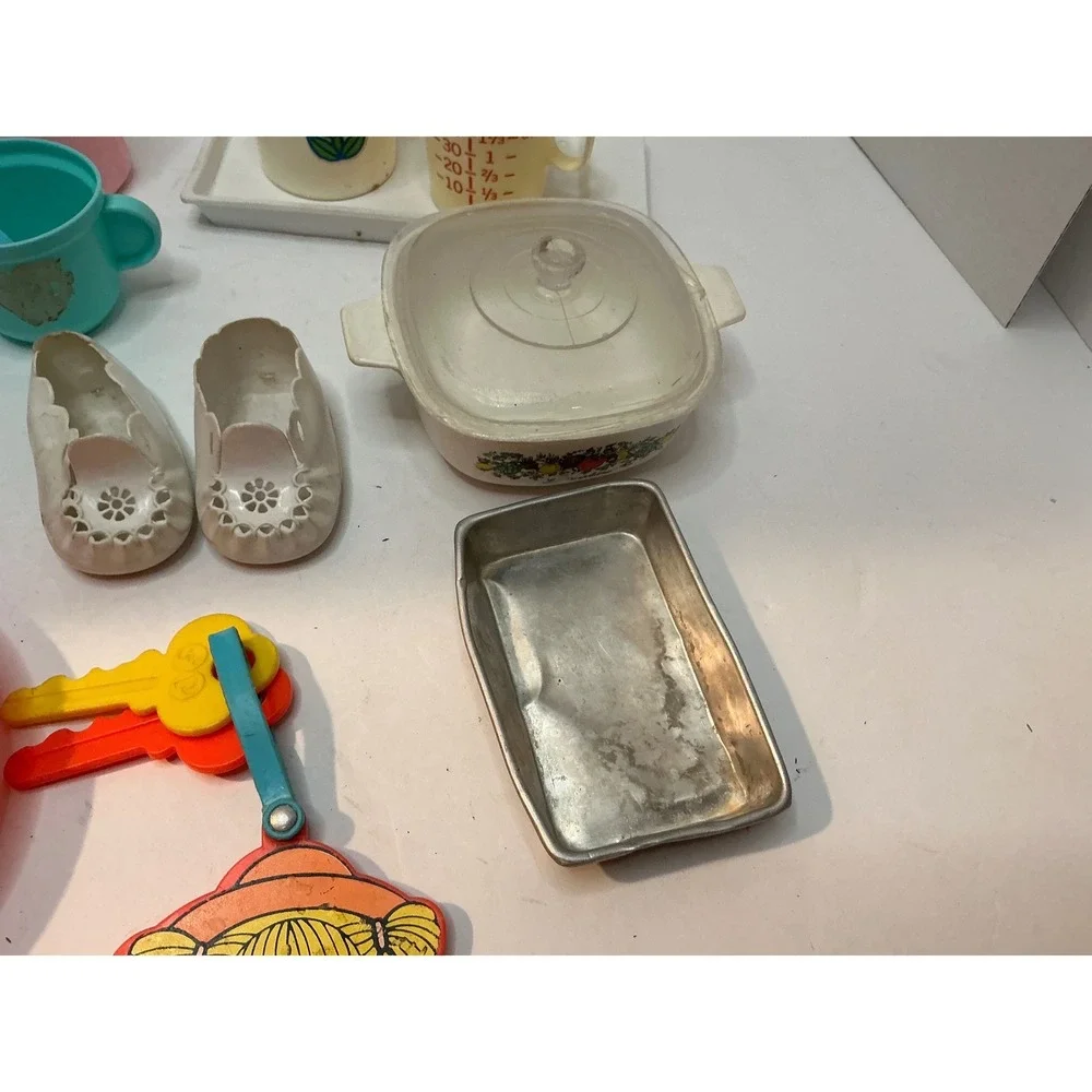 Mattel Shillman Vintage 80s Doll Accessories Toy Kitchen Feeding Lot Mixed‎ Set